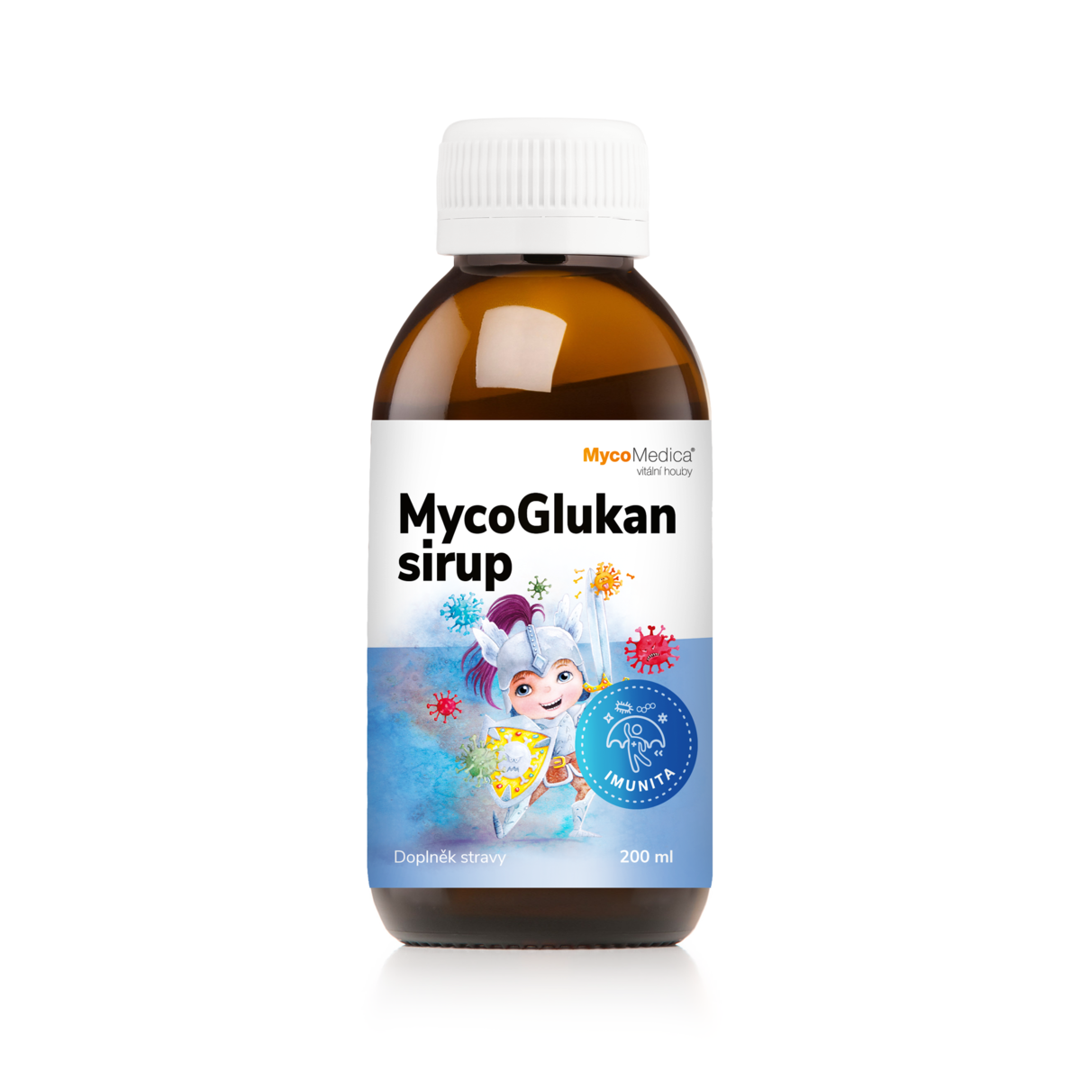 MycoMedica MycoGlukan - Detský sirup | IMUNITA + CELKOVÁ VITALITA + ZDRAVÝ RAST | 200 ml