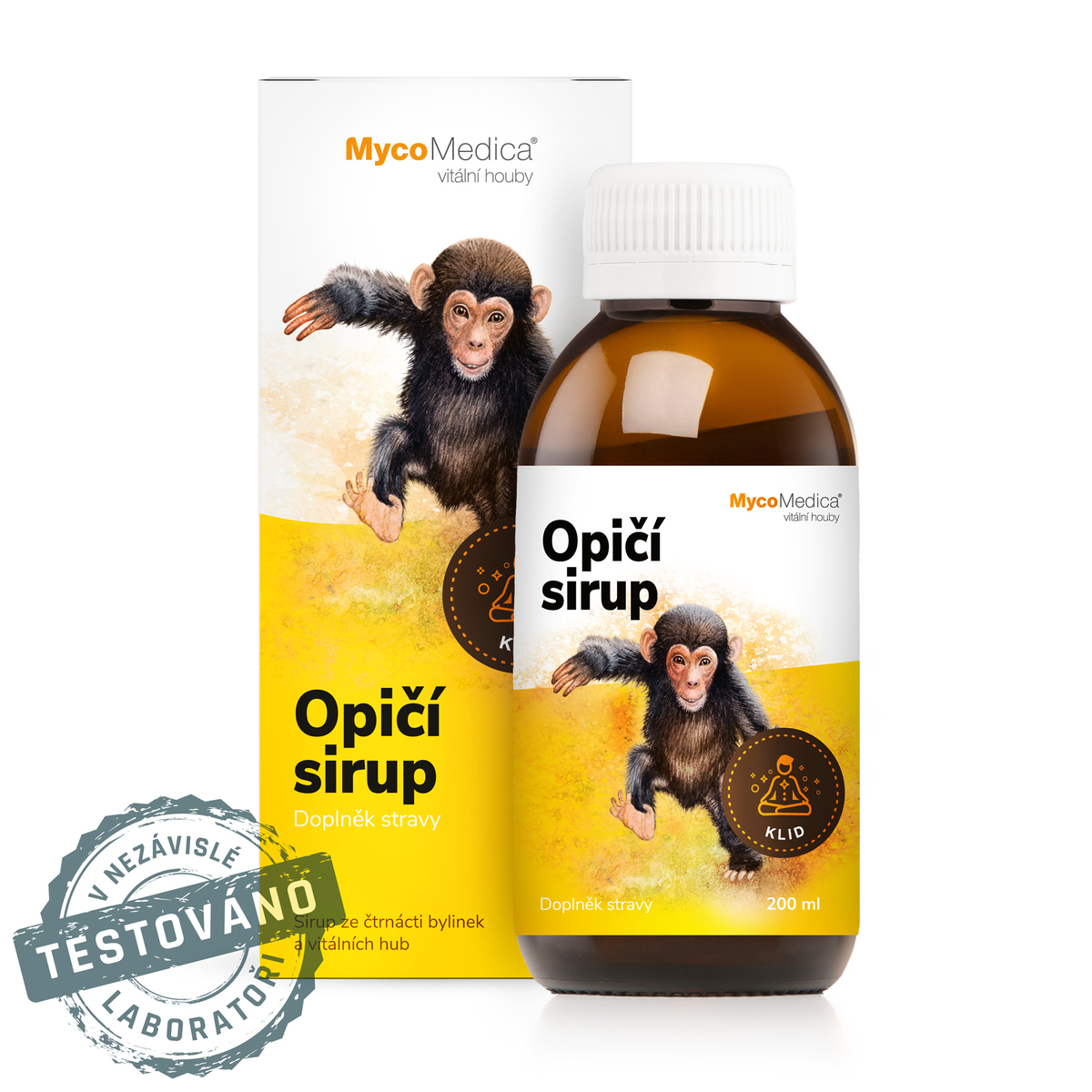 MycoMedica Opičí sirup | DUŠEVNÉ ZDRAVIE + KONCENTRÁCIA + KĽUD | 200 ml