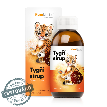 MycoMedica Tigrí sirup | PODPORA HORNÝCH CIEST DÝCHACÍCH | 200 ml