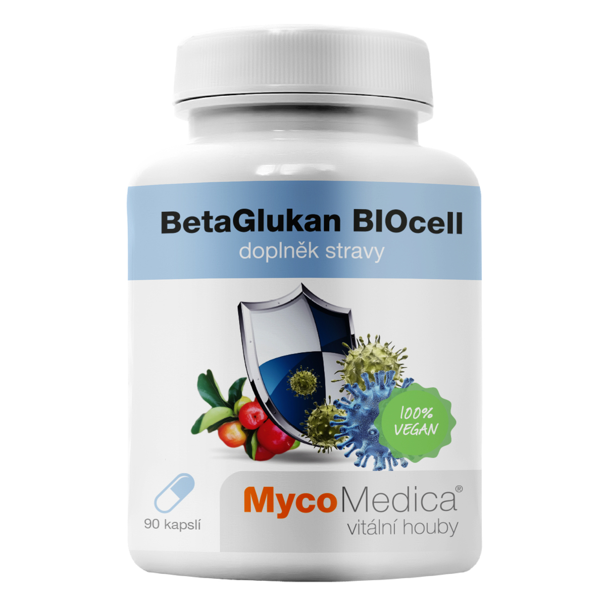 MycoMedica Betaglukan BIOcell | ≥80/80/x % | OBRANYSCHOPNOSŤ ORGANIZMU | 90 kapsúl