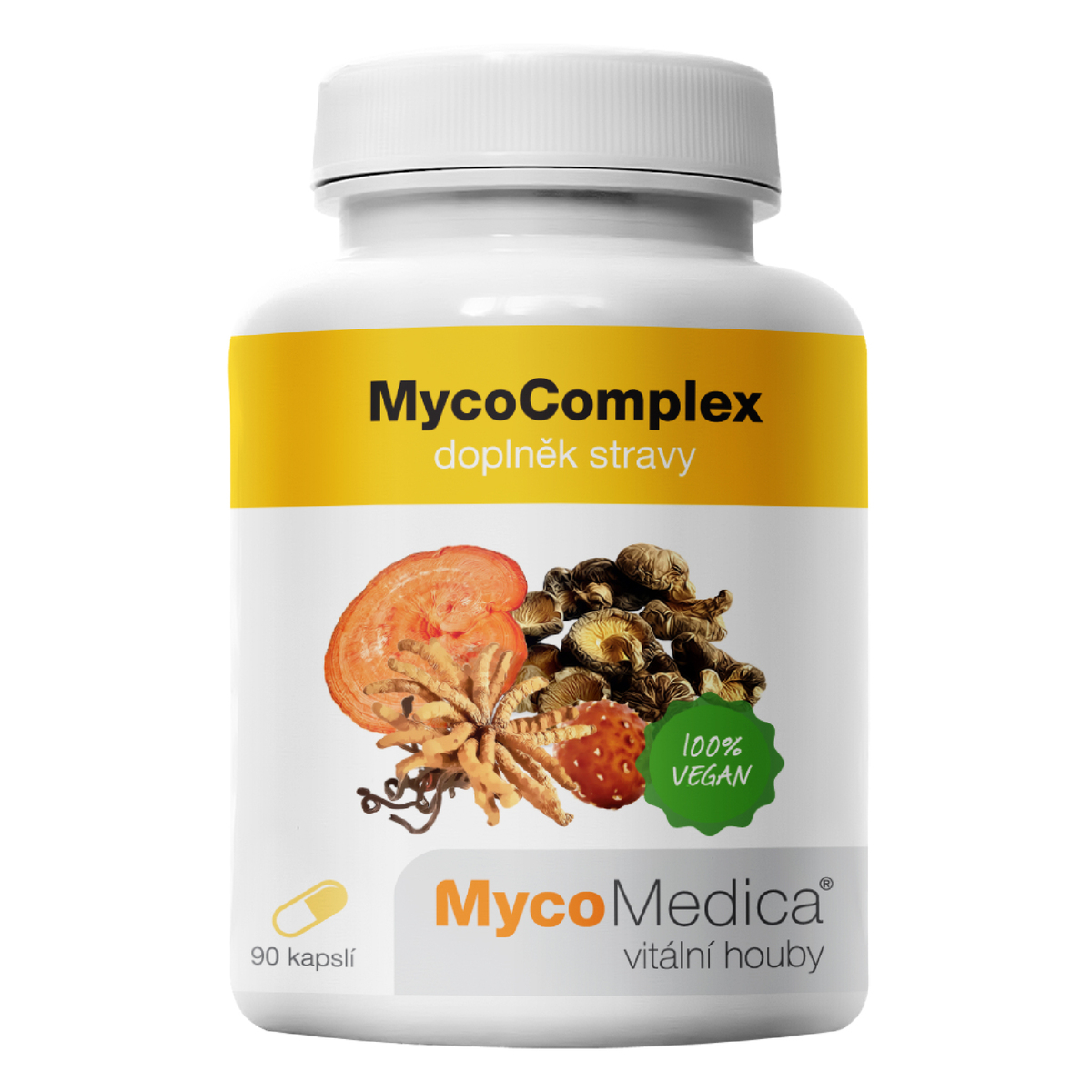 MycoMedica MycoComplex | ≥30/x/4 % | VYSOKÁ KONCENTRÁCIA VITAMÍNU C | IMUNITA | 90 kapsúl