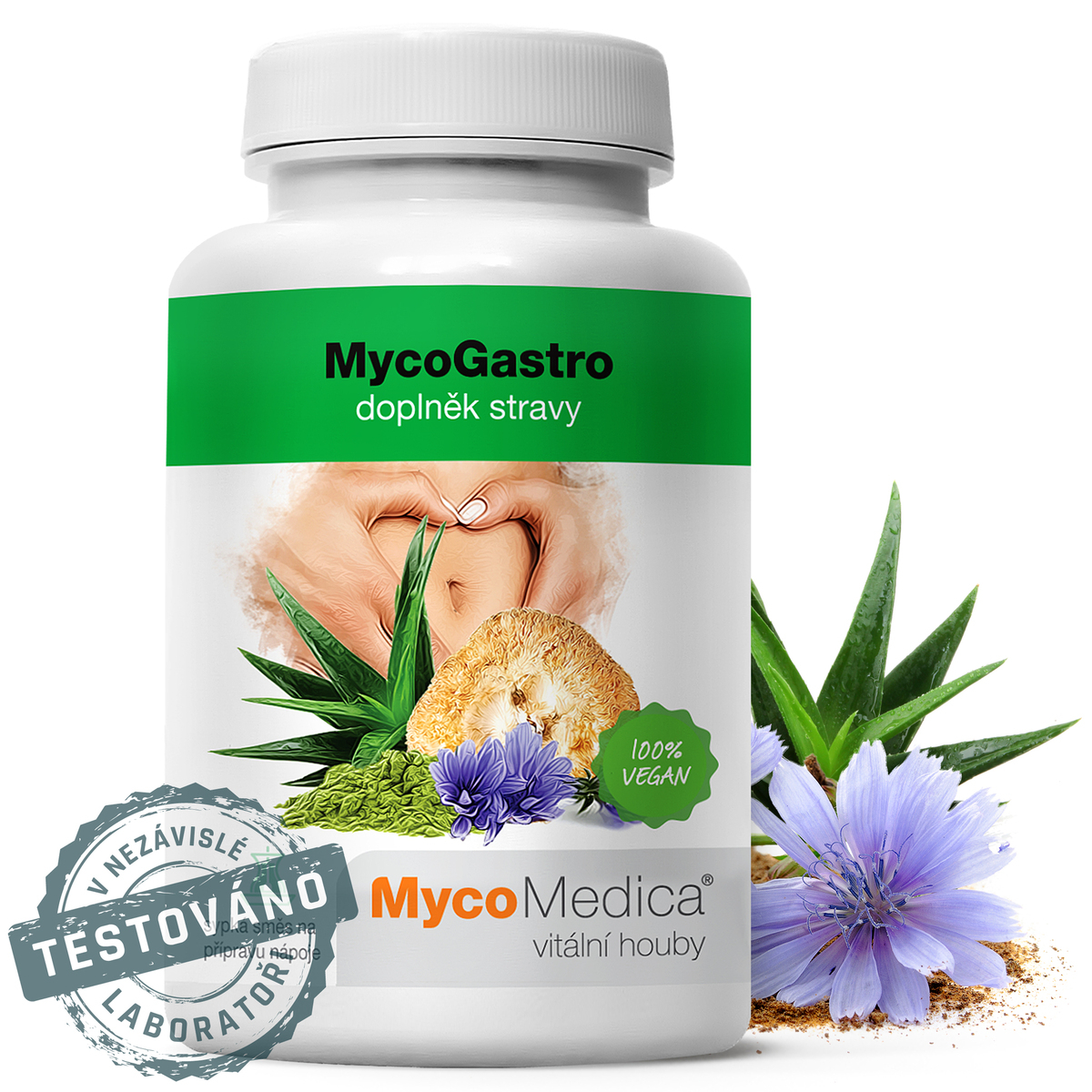 MycoMedica MycoGastro | PODPORA TRÁVENIA + ZDRAVÝ ČREVNÝ TRAKT | ≥5/x/x % | prášok 90 g