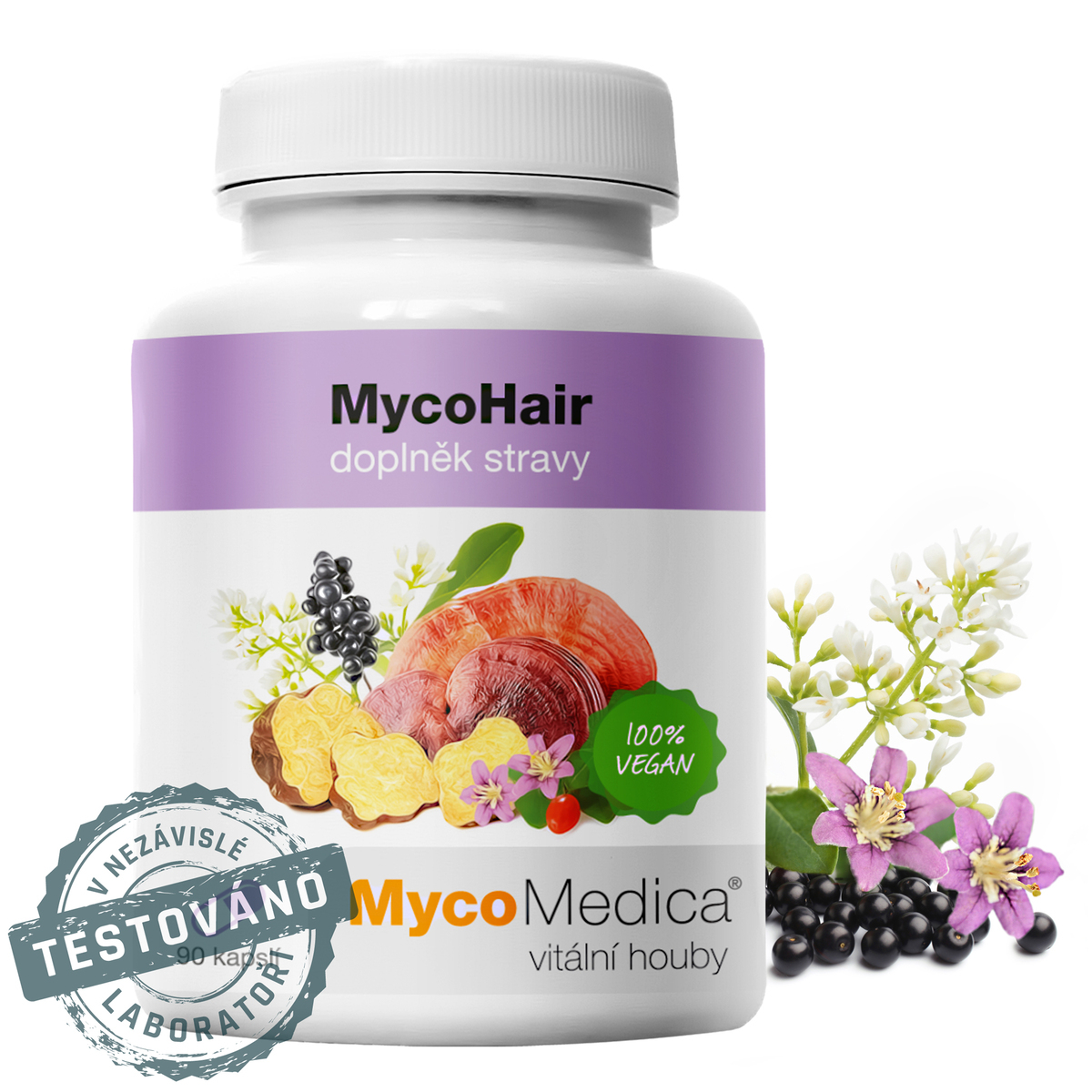 MycoMedica MycoHair | PODPORA RASTU + KVALITY VLASOV | 90 kapsúl