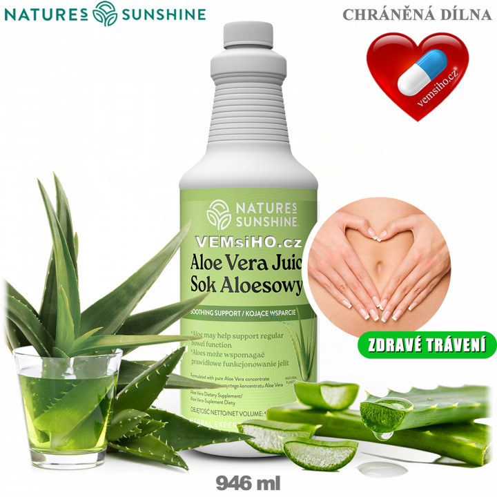 Nature's Sunshine Aloe Vera Juice | HEALTHY DIGESTION | 946 ml ❤ VEMsiHO.cz ❤ 100% Natural food supplements, cosmetics, essential oils