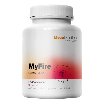 MycoMedica MyFire | ≥30/x/x % | PREČISTENIE HORÚČAVY | ŽALÚDOK + ŽLČNÍK | 90 kapsúl