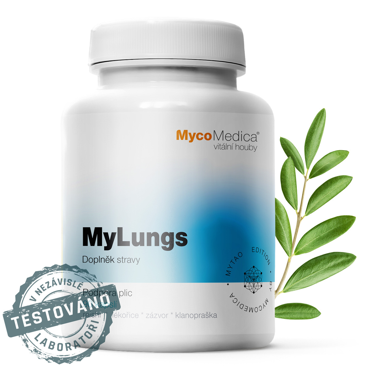 MycoMedica MyLungs | ≥30/x/4 % | PODPORA DÝCHACIEHO SYSTÉMU + REGENERÁCIA PĽÚC | 90 kapsúl