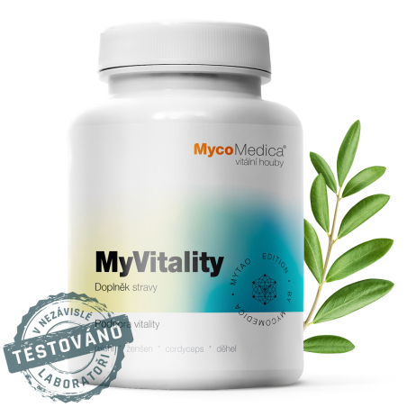 MycoMedica MyVitality | ≥30/x/4 % | CELKOVÉ POSILNENIE VYČERPANÉHO ORGANIZMU | 90 kapsúl