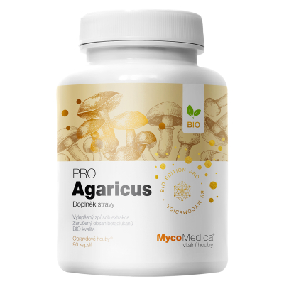 MycoMedica AGARICUS PRO | Almond mushroom | Agaricus blazei Murill | BIO | ≥35/35/x % | 90 capsules
