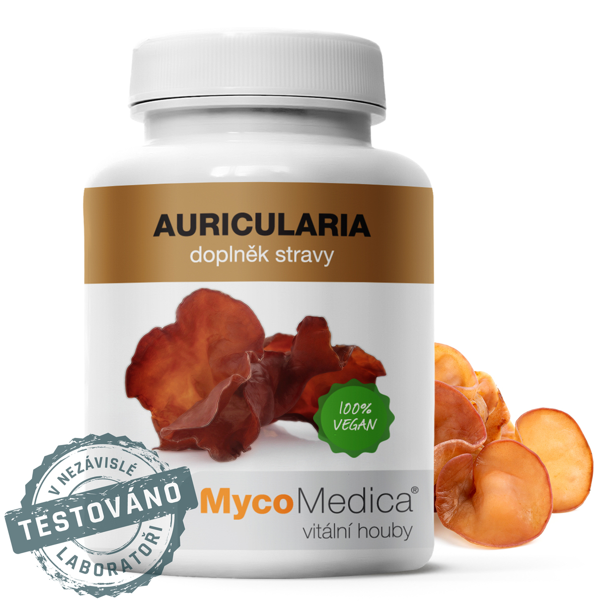 MycoMedica AURICULARIA | Wood ear | Jelly ear | Auricularia polytricha | ≥30/✓/x % | 90 capsules