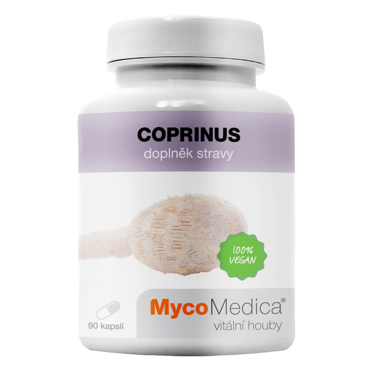 MycoMedica COPRINUS | Shaggy Ink Cap | Shaggy mane | Coprinus comatus | ≥30/x/x % | 90 capsules