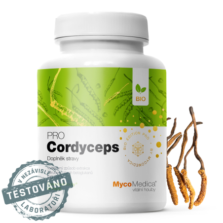 MycoMedica CORDYCEPS PRO | Housenice čínská | Ophiocordyceps sinensis | BIO | ≥30/30/x % | 90 kapslí