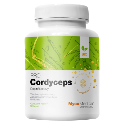 MycoMedica CORDYCEPS PRO | Húsenica čínska | Ophiocordyceps sinensis | BIO | ≥30/30/x % | 90 kapsúl