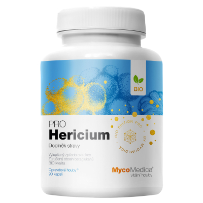 MycoMedica HERICIUM PRO | Lion’s Mane Mushroom | Bearded Hedgehog | Hericium erinaceus | BIO | ≥30/30/✓ % | 90 capsules