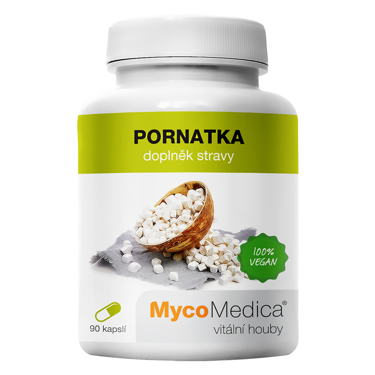 MycoMedica PORIA | Hoelen | Poria cocos | Wolfiporia extensa | ≥30/✓/✓ % | 90 capsules