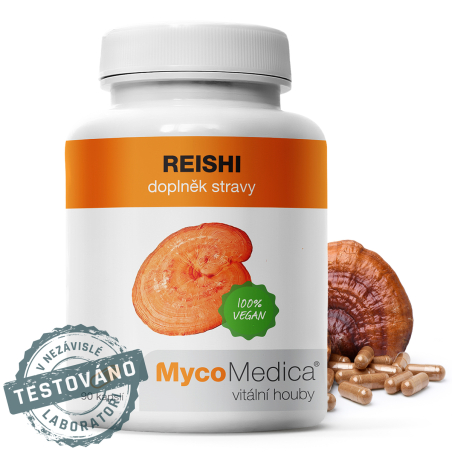 MycoMedica REISHI | Lesklokôrovka lesklá | Ganoderma lucidum | ≥30/✓/4 % | 90 kapsúl