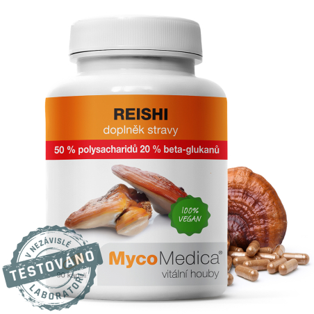 MycoMedica REISHI | Lingzhi | Reishi Mushroom | Ganoderma lucidum | ≥50/20/✓ % | 90 capsules