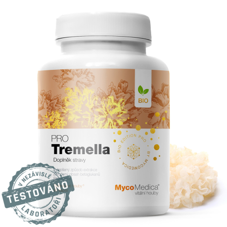 MycoMedica TREMELLA PRO | Snow Fungus | White Jelly mushroom | Tremella fuciformis | BIO | ≥35/35/x % | 90 capsules