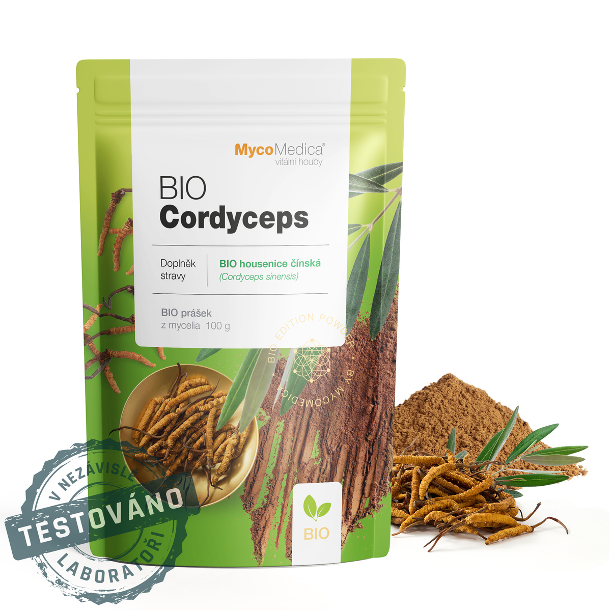 MycoMedica BIO CORDYCEPS | Chinese Caterpillar Fungus | Ophiocordyceps sinensis | powder 100 g