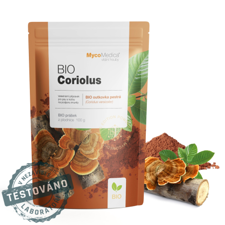 MycoMedica BIO CORIOLUS | Outkovka pestrá | Trametes versicolor | prášek 100 g