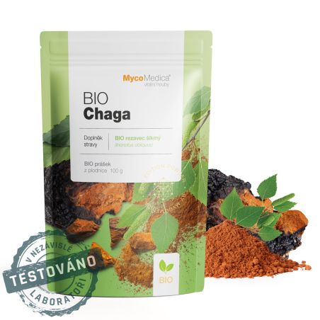 MycoMedica BIO CHAGA | Ryšavec šikmý | Čaga sibírska | Inonotus obliquus | prášok 100 g