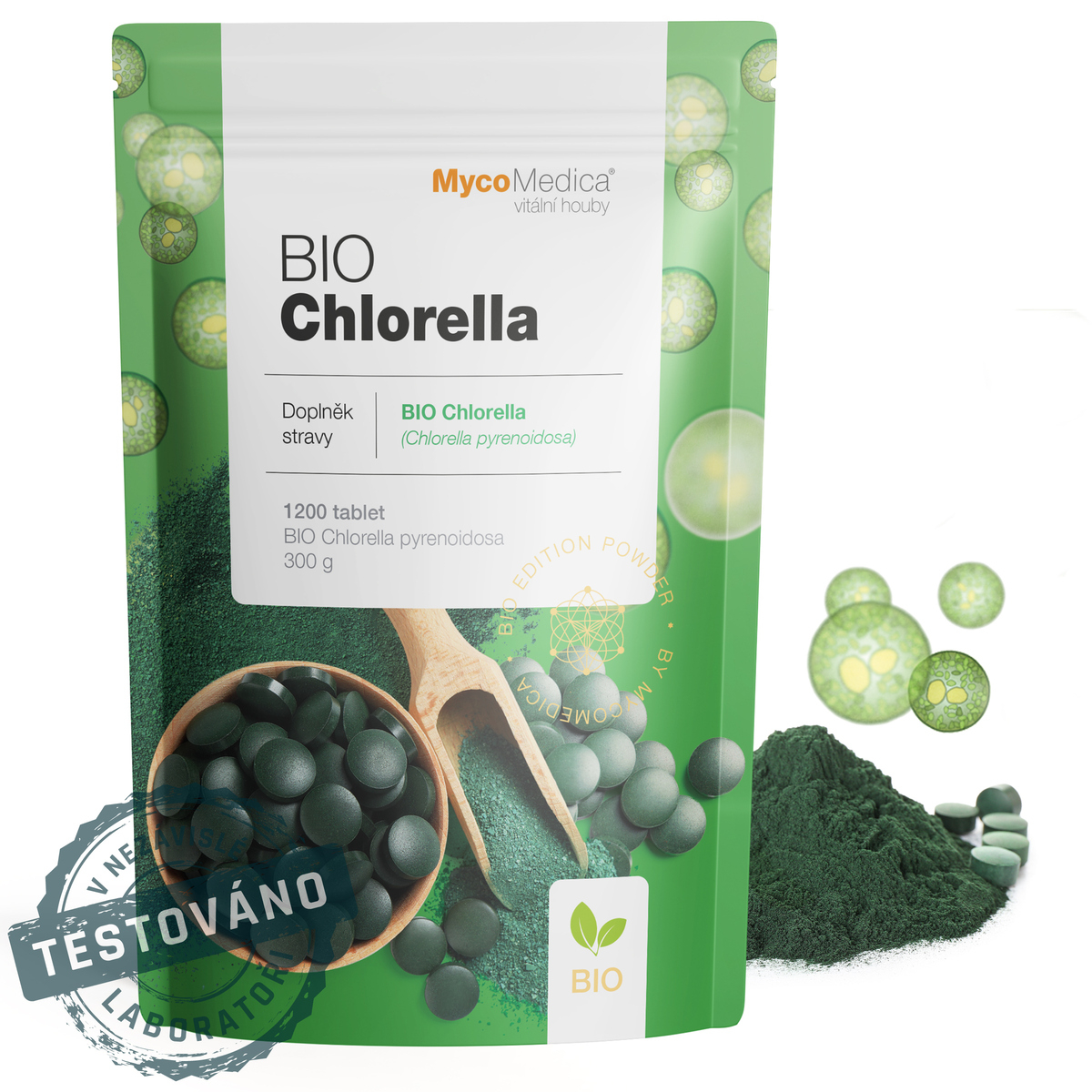 MycoMedica BIO CHLORELLA pyrenoidosa | ANTIOXIDANT | DETOX + VITALITY + IMMUNITY | 1200 tablets
