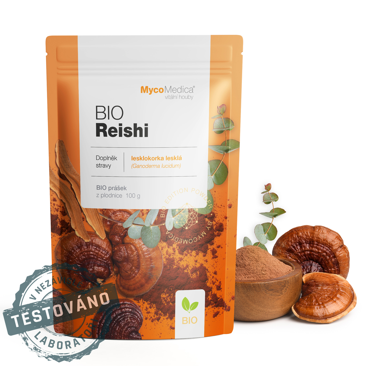 MycoMedica BIO REISHI | Lesklokôrovka lesklá | Ganoderma lucidum | prášok 100 g