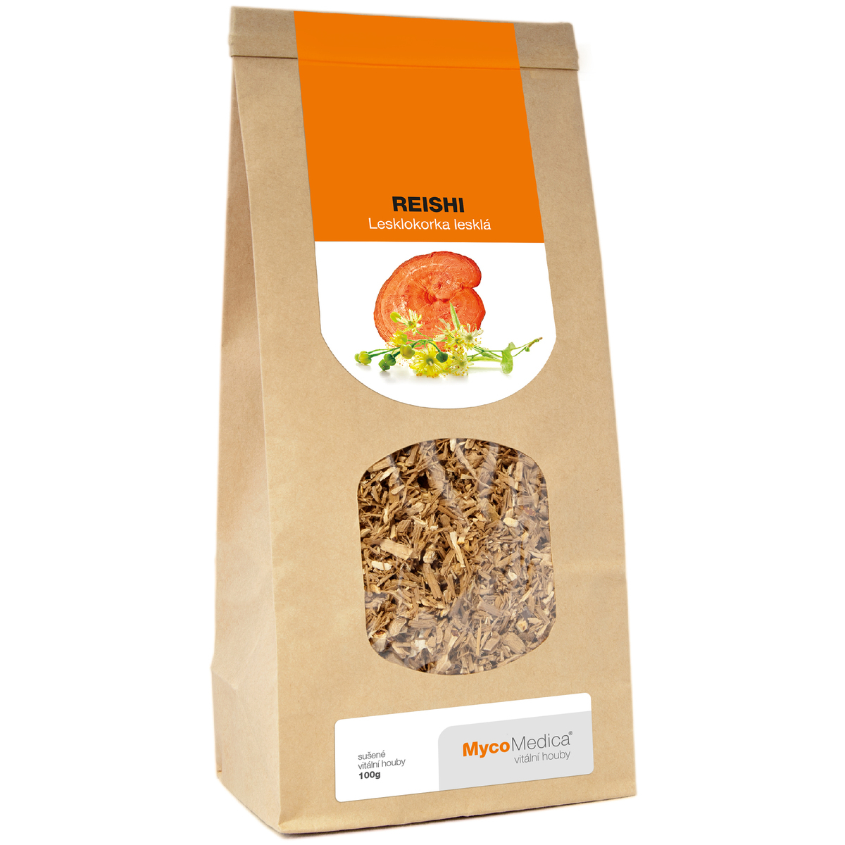 MycoMedica REISHI | Lesklokôrovka lesklá | Ganoderma lucidum | sušené huby | 100 g