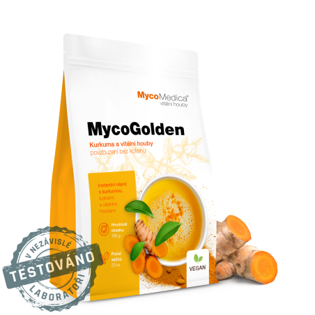 MycoMedica MycoGolden | TURMERIC + ASHWAGANDHA + REISHI + PEPPER + PROBIOTICS | 1 sachet