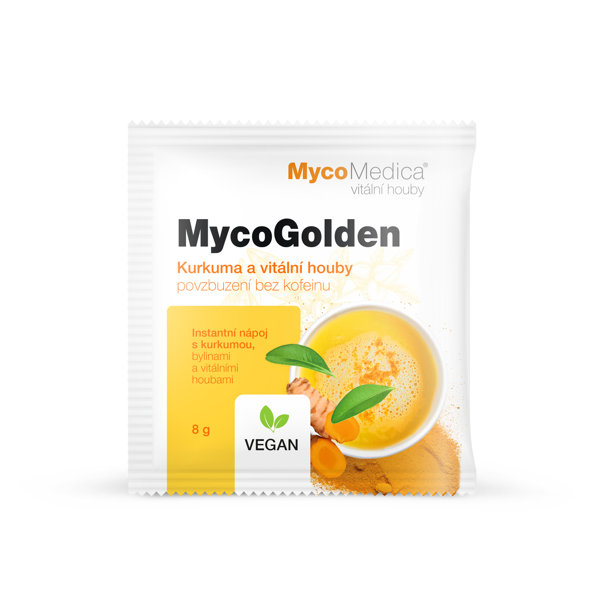 MycoMedica MycoGolden | TURMERIC + ASHWAGANDHA + REISHI + PEPPER + PROBIOTICS | 1 sachet