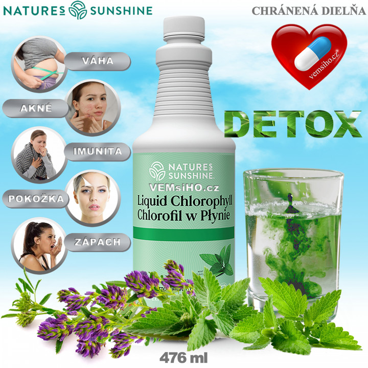 Nature's Sunshine LIQUID CHLOROPHYLL | DETOX | TOTAL BODY CLEANSING | 476 ml ❤ VEMsiHO.cz ❤ 100% Natural food supplements, cosmetics, essential oils