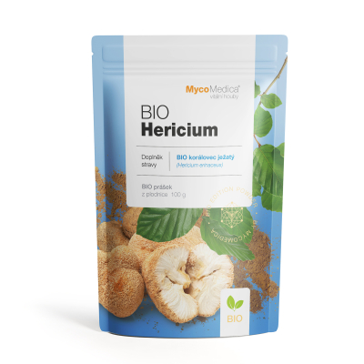 MycoMedica BIO HERICIUM | Lion’s Mane Mushroom | Bearded Hedgehog | Hericium erinaceus | powder 100 g