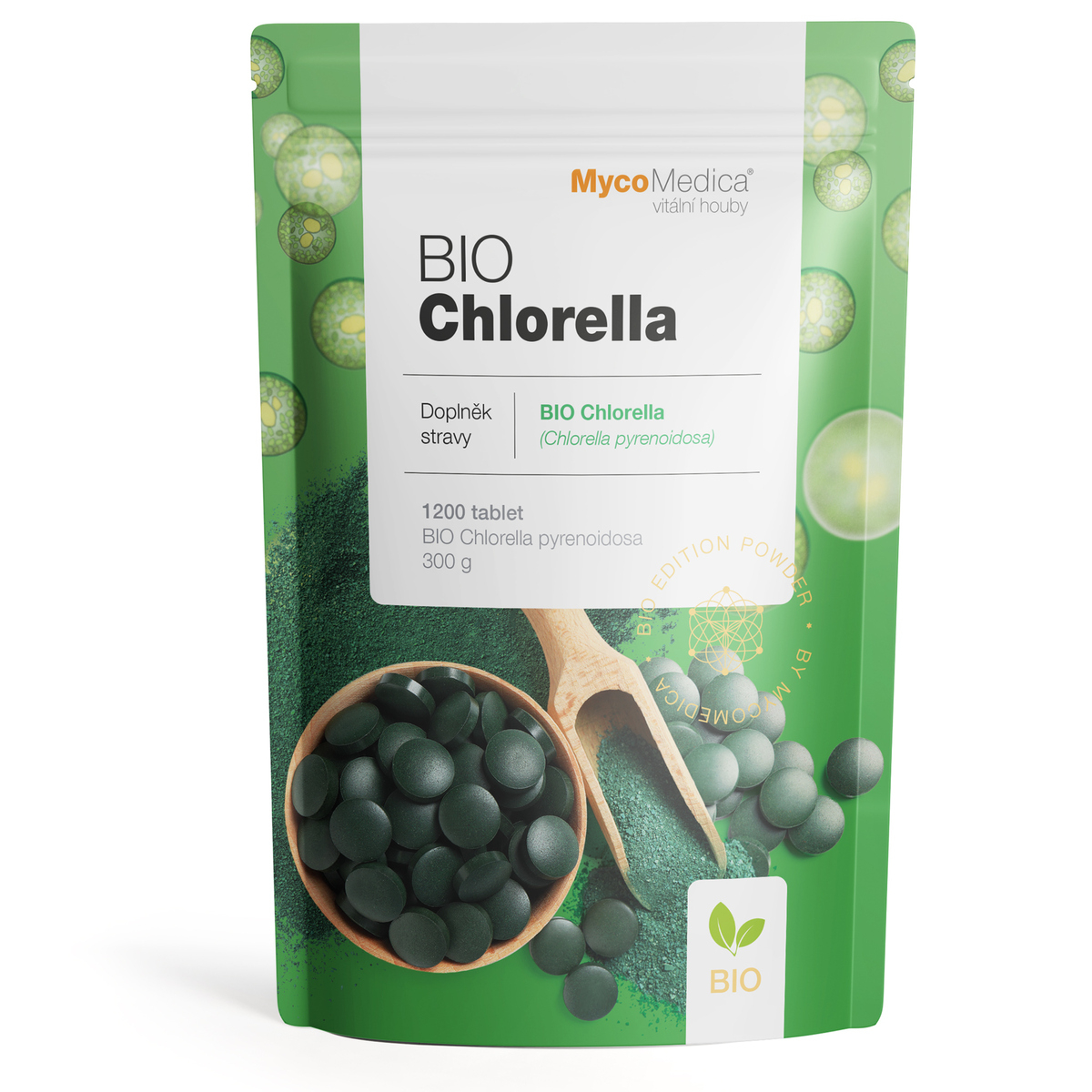 MycoMedica BIO CHLORELLA pyrenoidosa | ANTIOXIDANT | DETOX + VITALITA + IMUNITA | 1200 tabliet