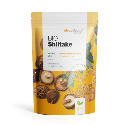 MycoMedica BIO SHIITAKE | Húževnatec jedlý | Lentinula edodes | prášok 100 g