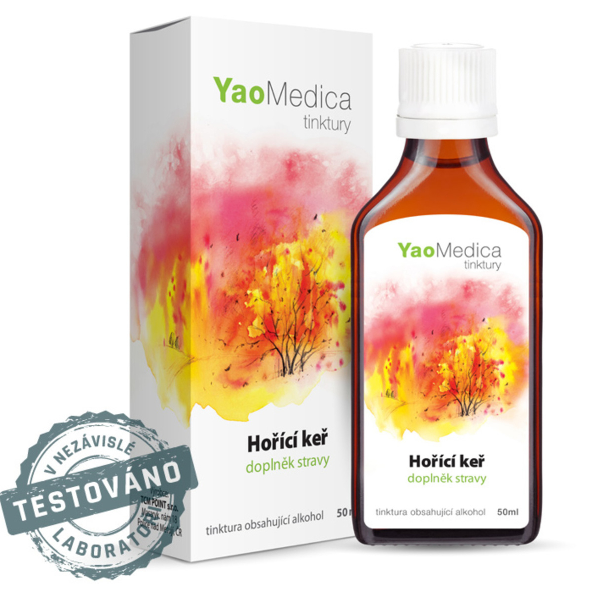 YaoMedica TINKTURA 045 - Hořící keř | POČÁTKY AKUTNÍHO NACHLAZENÍ | BOLAVÉ CELÉ TĚLO | 50 ml