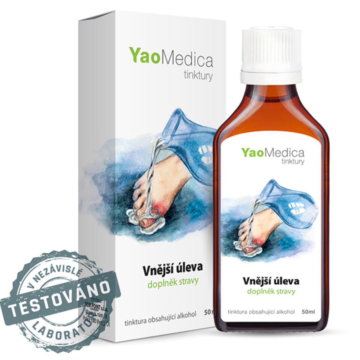 YaoMedica TINKTURA 072 - Vnější úleva | PALCE DOLNÍCH KONČETIN | VNĚJŠÍ UŽITÍ | 50 ml