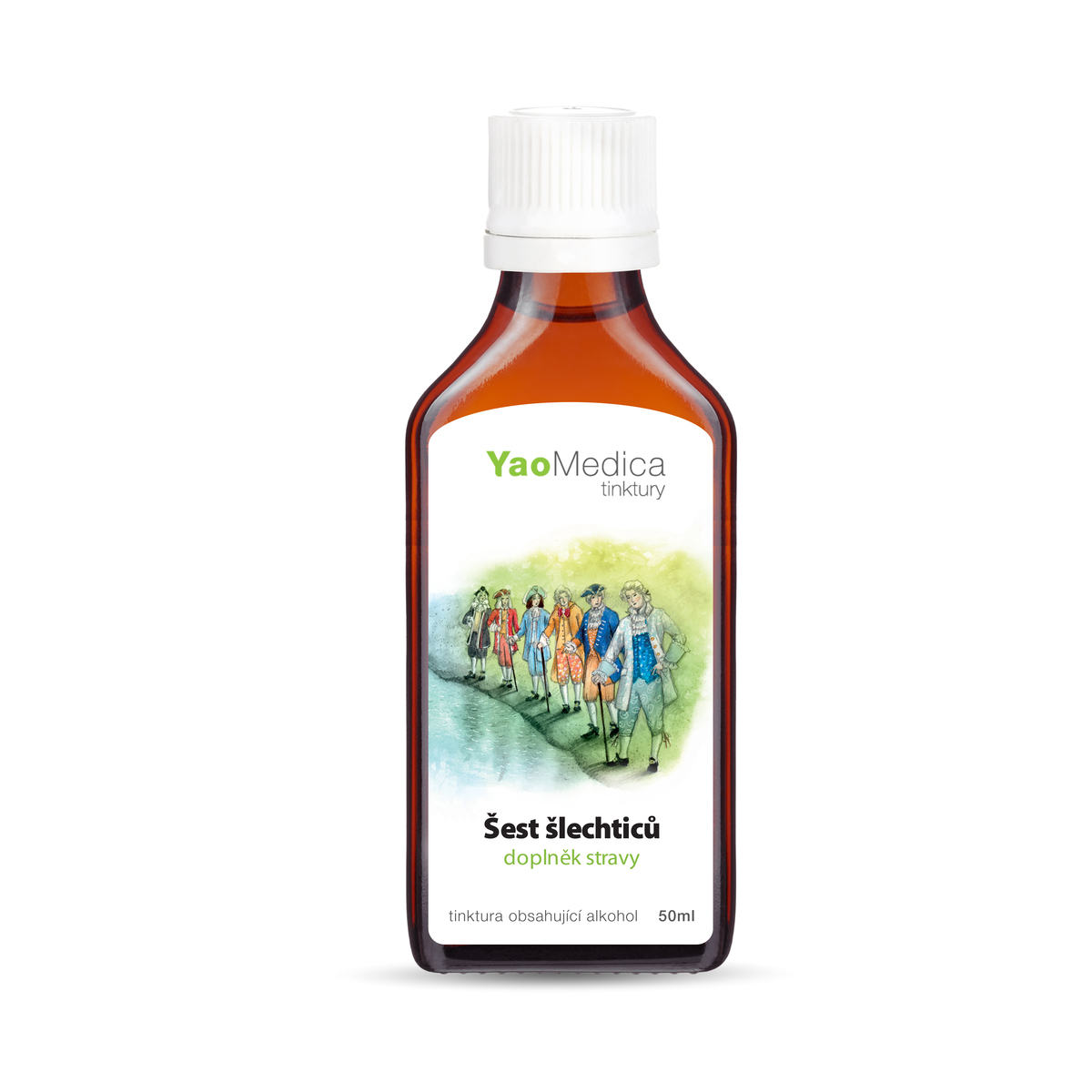 YaoMedica TINKTÚRA 075 - Šesť šľachticov | VLÁHA + VÝŽIVA ORGANIZMU | CIEVY + KRVNÝ TLAK | 50 ml