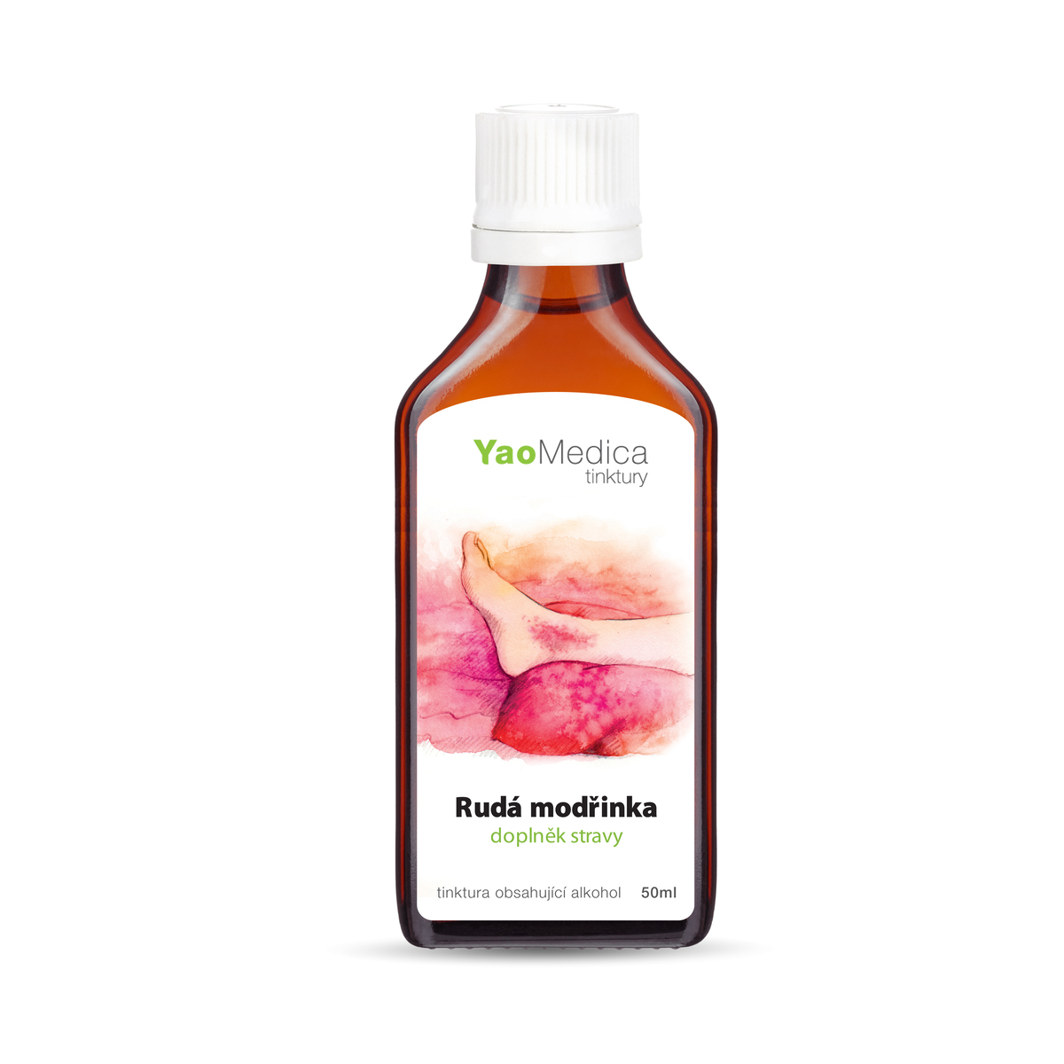 YaoMedica TINKTÚRA 082 - Červená modrinka | HORÚCE KRVNÉ STÁZY | ROZHÝBANIE | VONKAJŠIE POUŽITIE | 50 ml