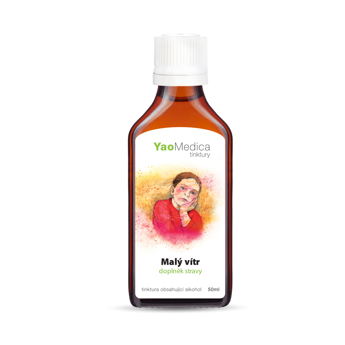YaoMedica TINKTÚRA 085 - Malý vietor | KOŽA + POKOŽKA | ČERVENÉ + SVRBIVÉ VÝSEVY | 50 ml