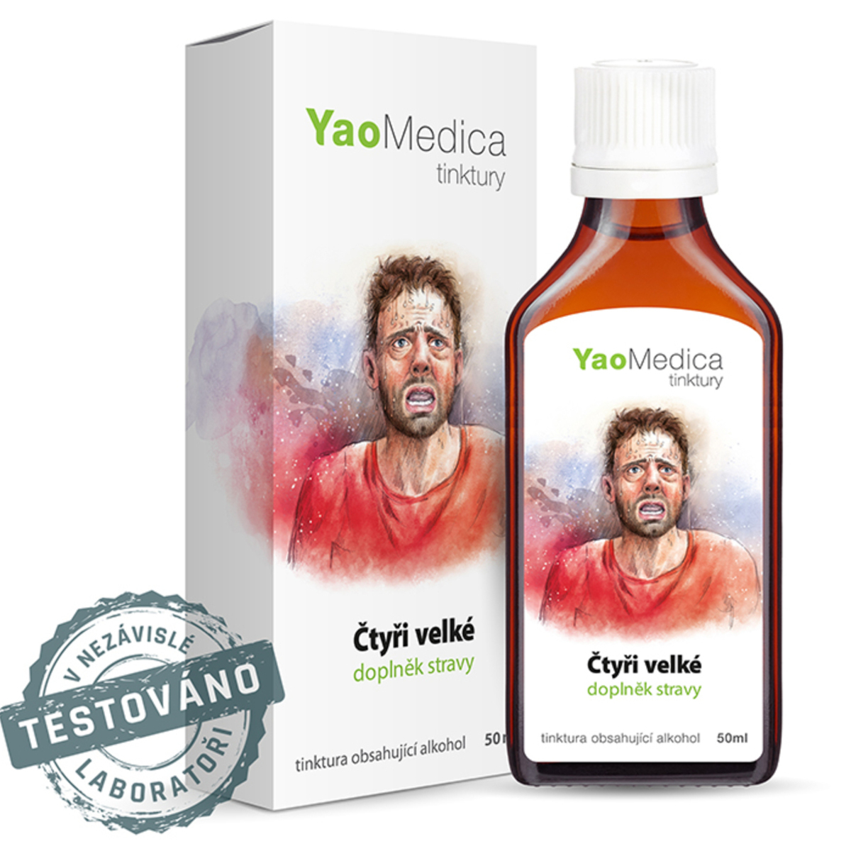 YaoMedica TINKTÚRA 124 - Štyri veľké | IMUNITNÝ + DÝCHACÍ SYSTÉM | VEĽKÉ PRÍZNAKY | 50 ml