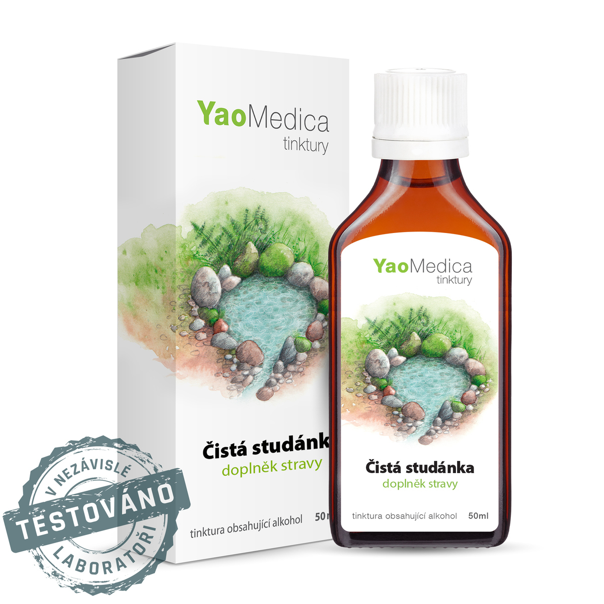 YaoMedica TINKTÚRA 130 - Čistá studnička | SRDCE + TENKÉ ČREVO | ODVOD HORÚČAVY + OCHLADENIE KRVI | 50 ml