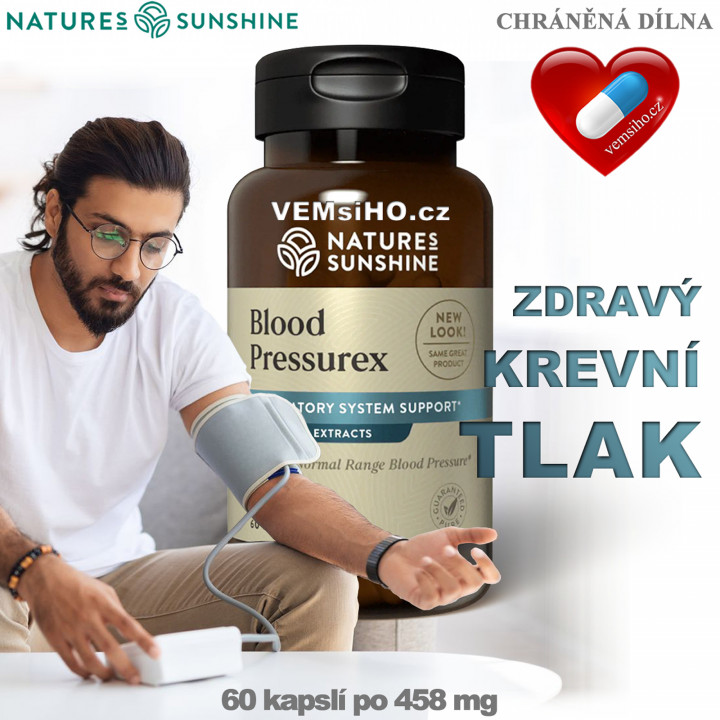 Nature's Sunshine Blood Pressurex | ZDRAVÝ KREVNÍ TLAK | 60 kapslí po 458 mg ❤ VEMsiHO.cz ❤ 100% Přírodní doplňky stravy, kosmetika, esenciální oleje