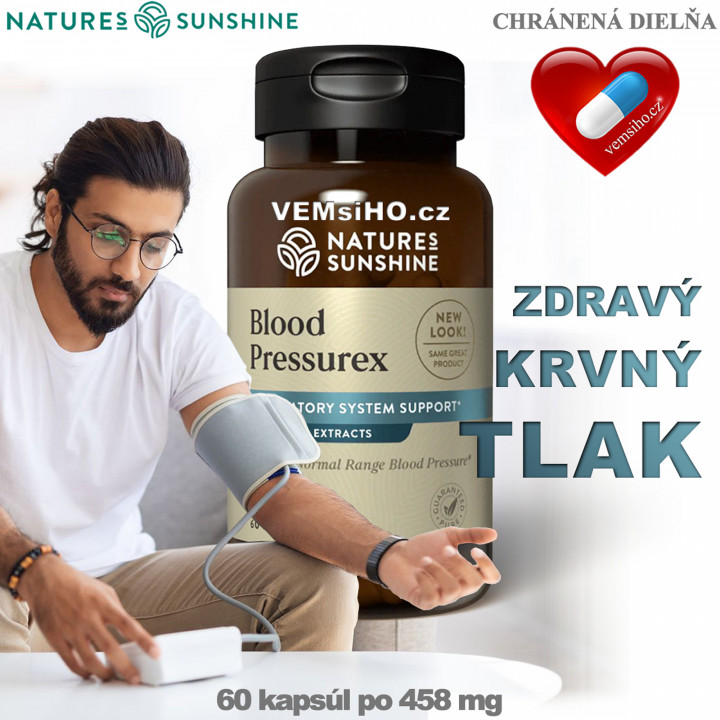 Nature's Sunshine Blood Pressurex | ZDRAVÝ KREVNÍ TLAK | 60 kapslí po 458 mg ❤ VEMsiHO.cz ❤ 100% Přírodní doplňky stravy, kosmetika, esenciální oleje