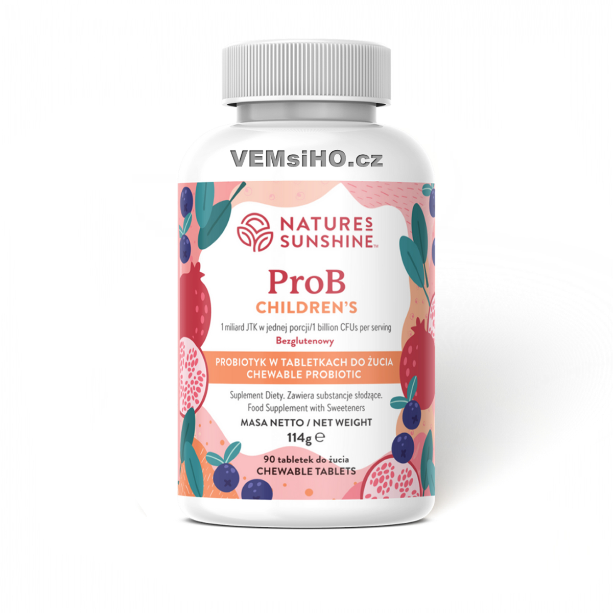 ❤️ Nature's Sunshine ProB CHILDREN'S | ŽUVACIE PRÍRODNÉ PROBIOTIKÁ PRE DETI | 90 žuvacích tabliet po 1267 mg ❤️ VEMsiHO.cz ❤️ CHRÁNENÁ DIELŇA ❤️ 100% Prírodné doplnky stravy, kozmetika, esenciálne oleje Natures Sunshine ❤️