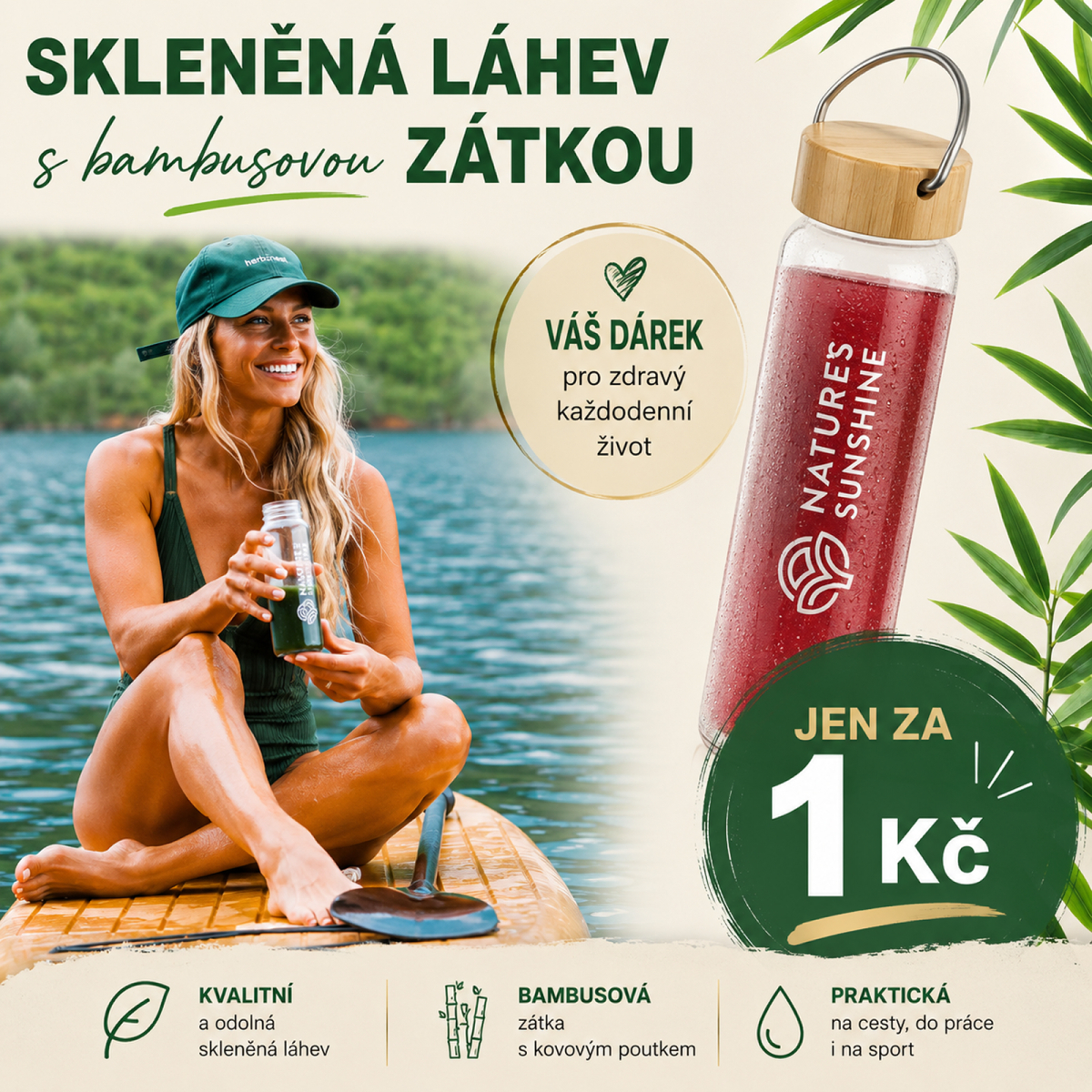 Nature's Sunshine Glass bottle with logo | 500 ml ❤ VEMsiHO.cz ❤ 100% Natural food supplements, cosmetics, essential oils