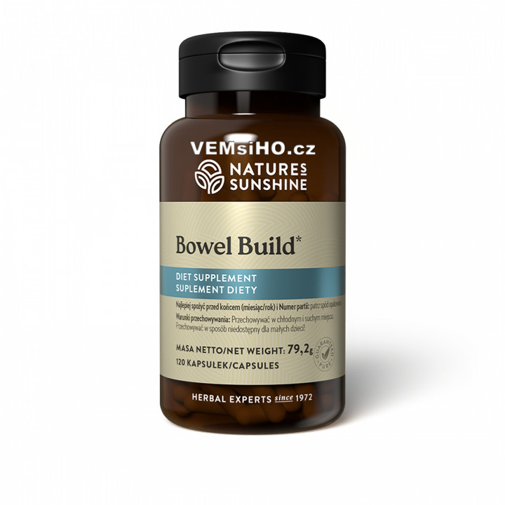 Nature's Sunshine Bowel Build | STAVBA STŘEV | 120 kapslí po 660 mg ❤ VEMsiHO.cz ❤ 100% Přírodní doplňky stravy, kosmetika, esenciální oleje