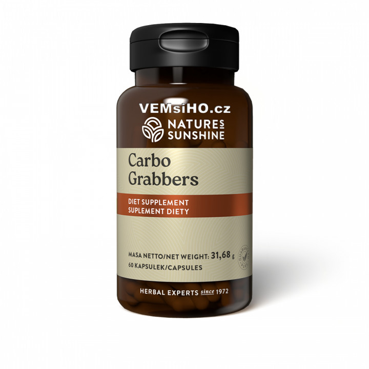 Nature's Sunshine Carbo Grabbers | CARBOHYDRATE ABSORBER | 60 capsules of 528 mg ❤ VEMsiHO.cz ❤ 100% Natural food supplements, cosmetics, essential oils