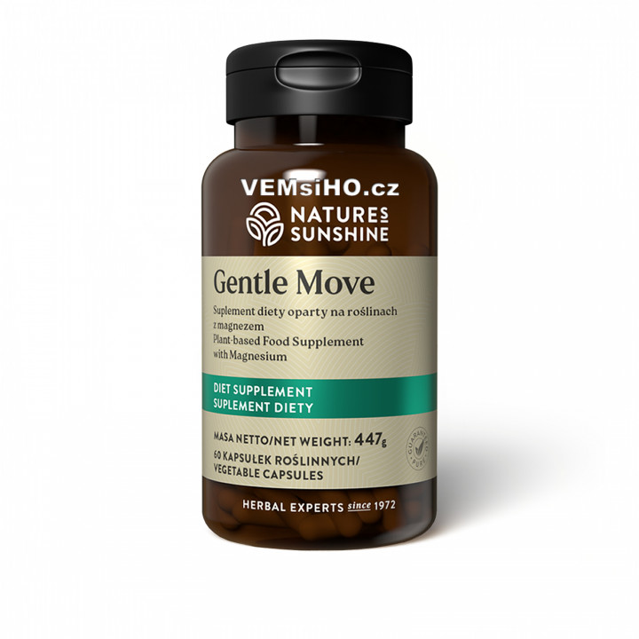 Nature's Sunshine Gentle Move | ZDRAVÉ TRÁVENIE | 60 kapsúl po 745 mg ❤ VEMsiHO.cz ❤ 100% Prírodné doplnky stravy, kozmetika, esenciálne oleje