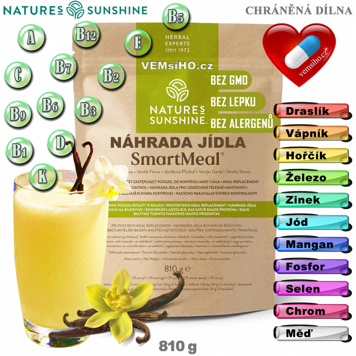 Nature's Sunshine SmartMeal | BÍLKOVINY + VLÁKNINA + VITAMÍNY + MINERÁLY | 810 g ❤ VEMsiHO.cz ❤ 100% Přírodní doplňky stravy, kosmetika, esenciální oleje