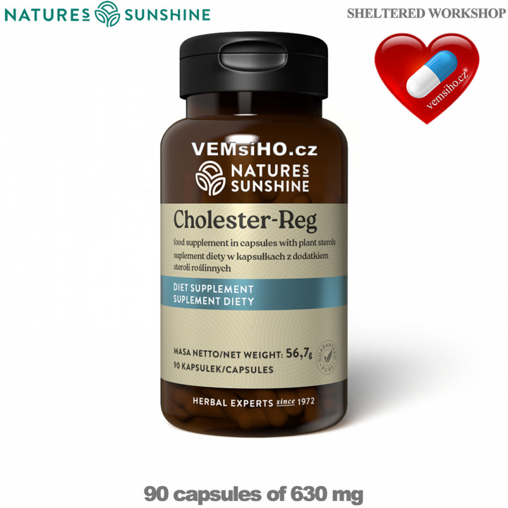 Nature's Sunshine Cholester-Reg | NATURAL ANTIOXIDANT | 90 capsules of 630 mg ❤ VEMsiHO.cz ❤ 100% Natural food supplements, cosmetics, essential oils