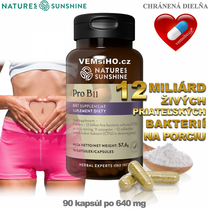 Nature's Sunshine Pre B11 | ZDRAVÁ STREVA | 90 kapsúl po 640 mg ❤ VEMsiHO.cz ❤ 100% Prírodné doplnky stravy, kozmetika, esenciálne oleje